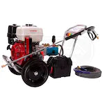 Pressure-Pro Eagle II 4000 PSI (Gas - Cold Water) Aluminum Frame Pressure Washer w/ CAT Pump & Electric Start Honda GX390 Engine