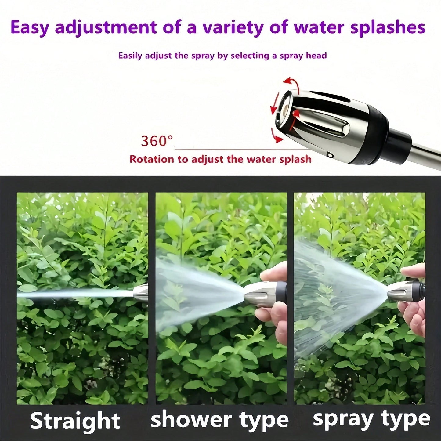 Portable High-Pressure Garden Watering Gun – 1900 PSI Power Washer Wand Sprayer for Car Wash, Yard, Lawn & Outdoor Cleaning