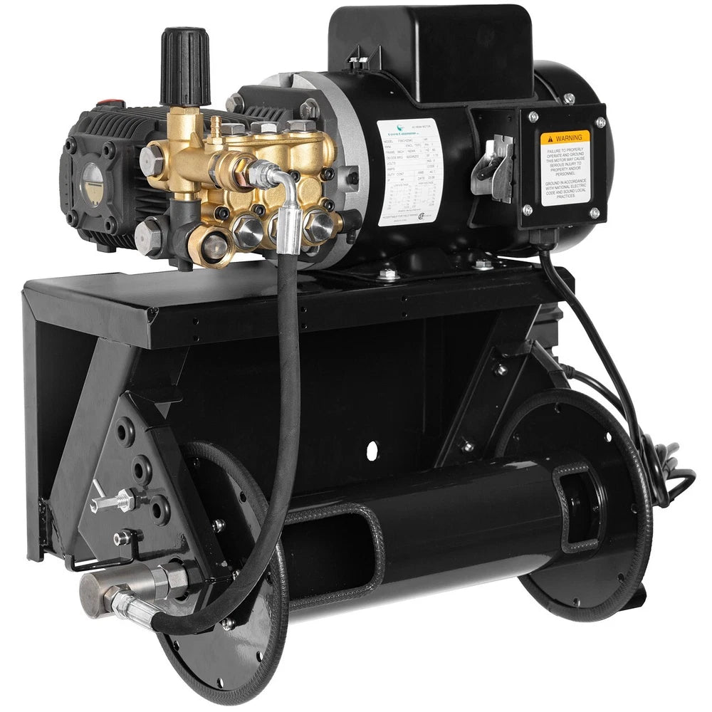 Canpump Pressure Washer: Wall-Mount w/ Hose Reel, 5 hp, 230 V, Total Stop System