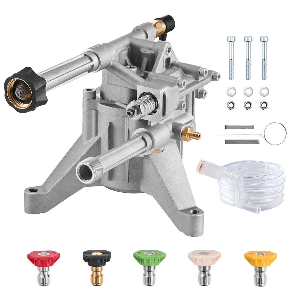 Pressure Washer Pump 7/8" Shaft Vertical 3100 PSI 2.5GPM with 5 Nozzles