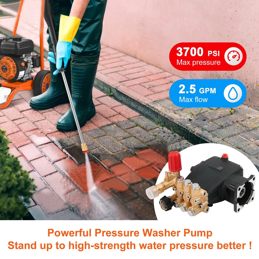 Pressure Washer Pump Power Washer Pump 3/4" Horizontal 3700 PSI 2.5 GPM