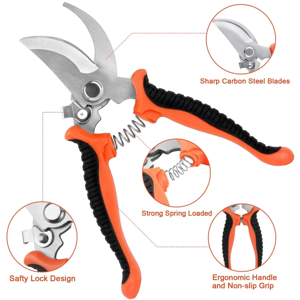 Garden Tools Set 8 Piece Gardening Tools Set with Non Slip Ergonomic Handle H...