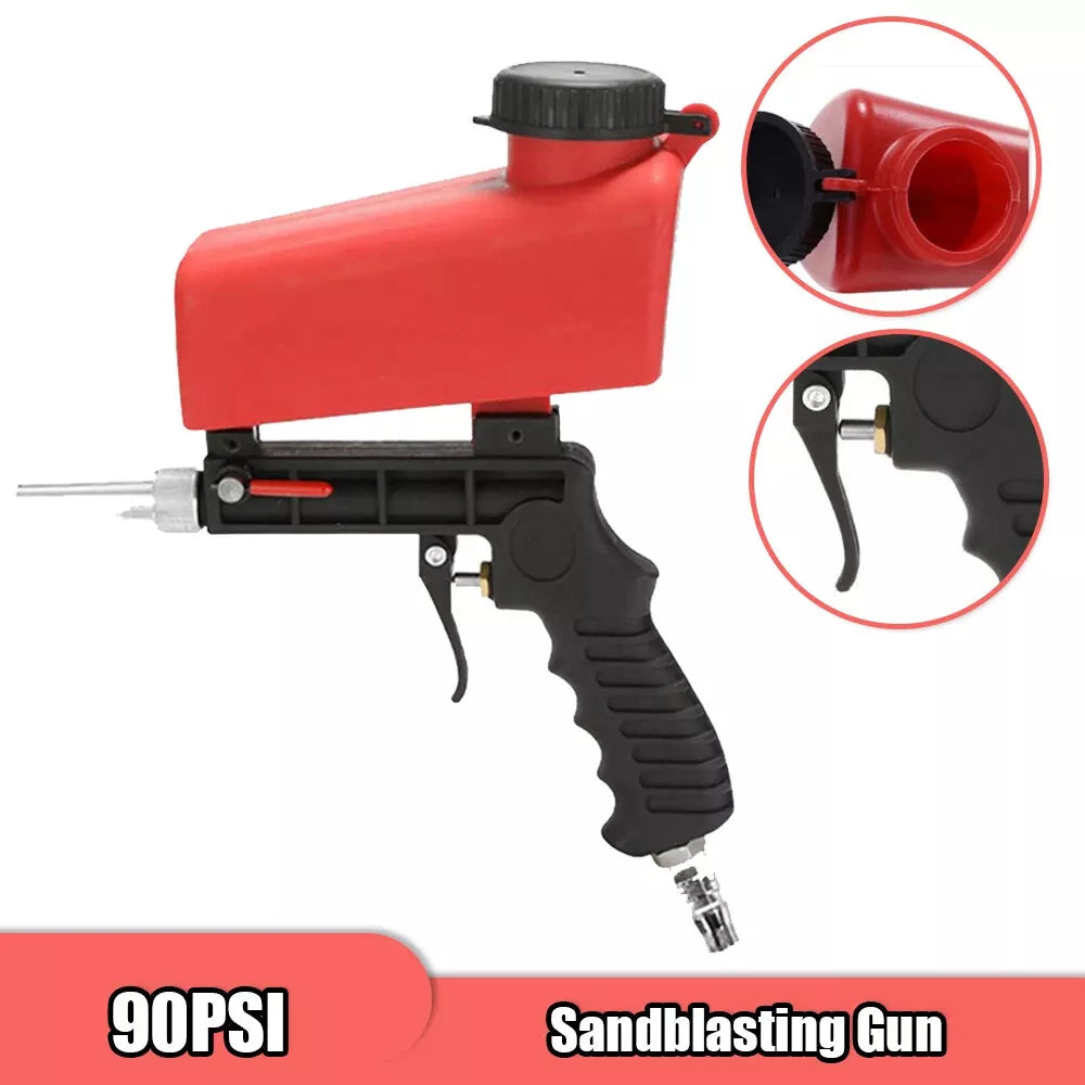 2 X Portable Handheld Air Compressor Speed Sand Gun Blaster Sand Blasting 1/4 in