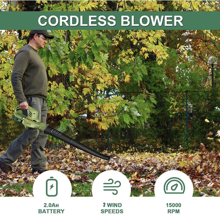 2 Speeds Electric Cordless Leaf Snow Blower 21V with Battery & Charger New OpenB