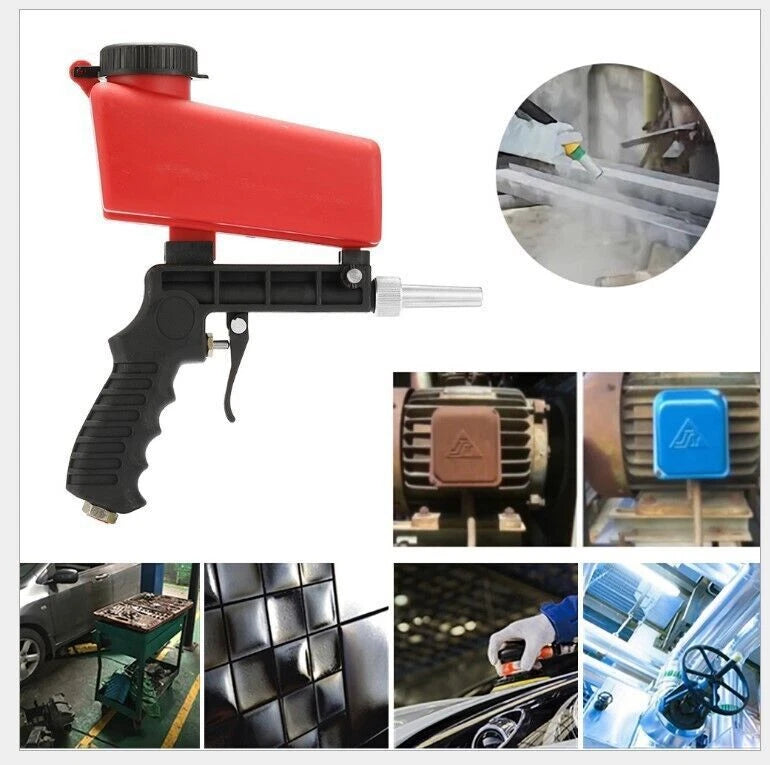 2 X Portable Handheld Air Compressor Speed Sand Gun Blaster Sand Blasting 1/4 in