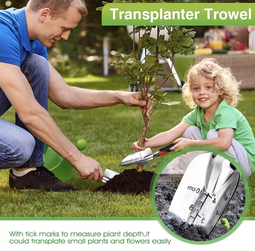 Garden Tool Set, 5 PCS Heavy Duty Gardening Tools