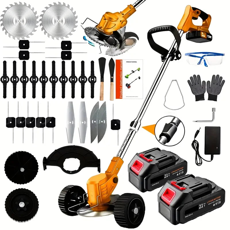 Grass String Trimmer Weed Eater Lawn Edger Weed Wacker Field Mower w/2Battery US