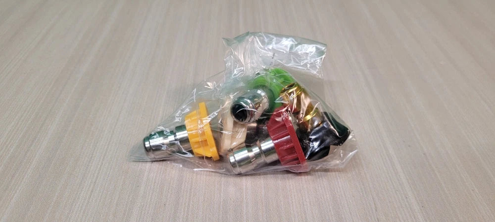 SET OF 5 POWER WASHER NOZZLE TIPS 3.2 1/4 QUICK CONNECT QC-M FOR SIMPSON/DEWALT+