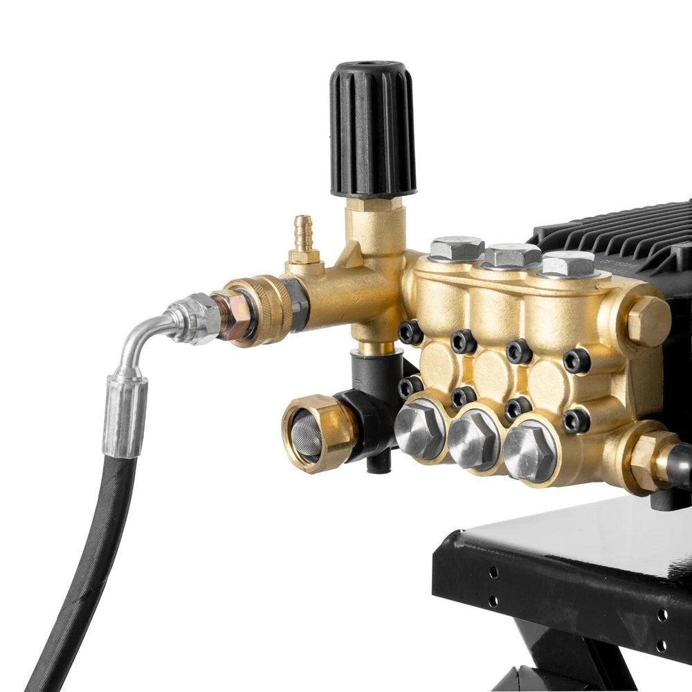 Canpump Pressure Washer: Wall-Mount w/ Hose Reel, 5 hp, 230 V, Total Stop System