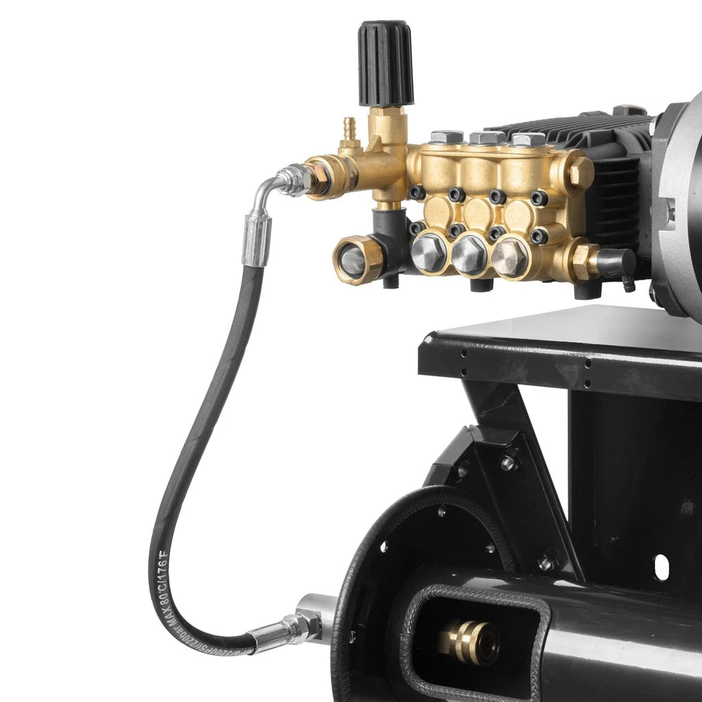 Canpump Pressure Washer: Wall-Mount w/ Hose Reel, 5 hp, 230 V, Total Stop System
