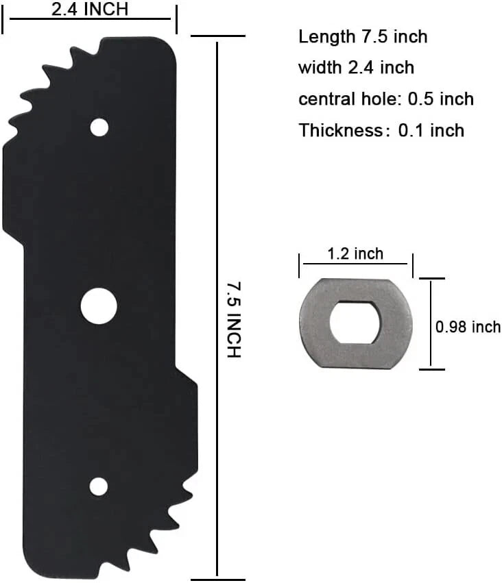 2-Pack EB-007 Edge Hog Heavy-Duty Edger Replacement Blades Compatible