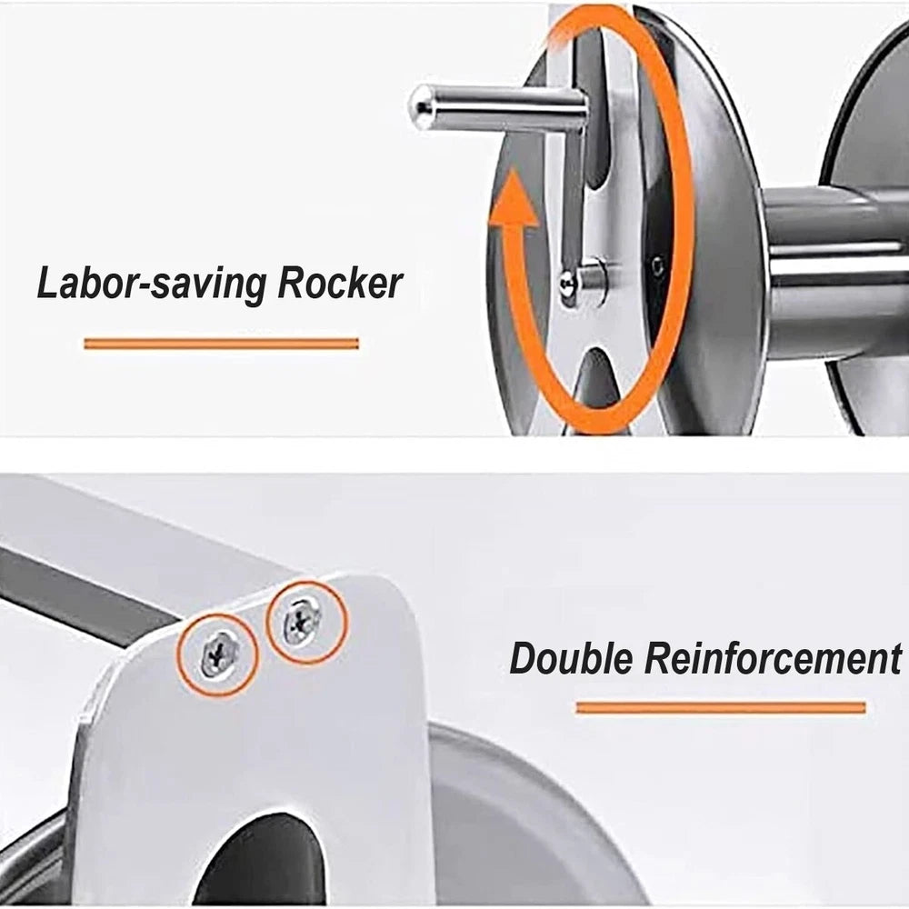 Garden Water Hose Reel Rack Stainless Steel Water Pipe Storage Wall Mount Stand