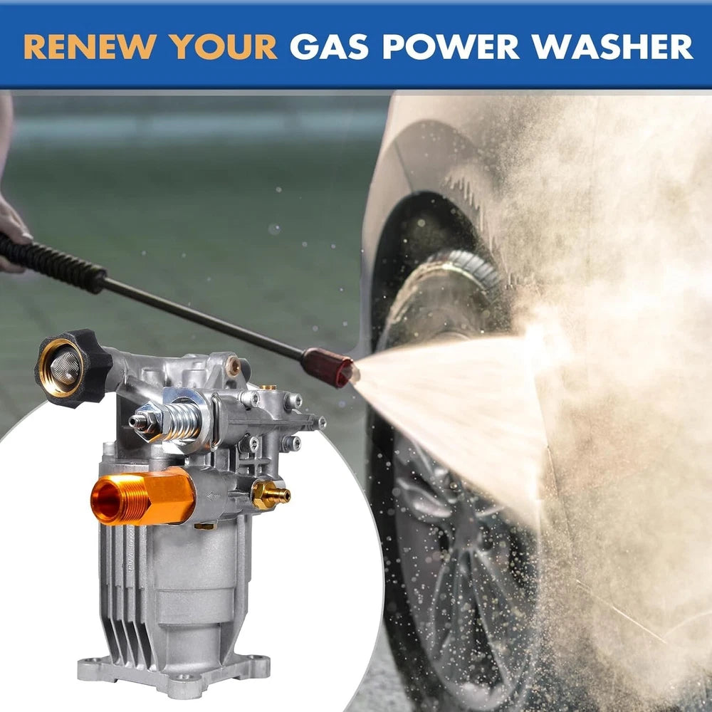 TOOLCY 3100 PSI High Pressure Washer Pump 3/4" Shaft Horizontal 2.5 GPM