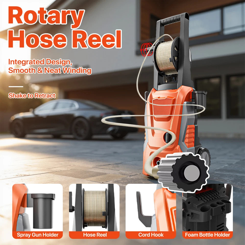 Portable 5000PSI Electric High Pressure Washer Smart Control Power Washer SET