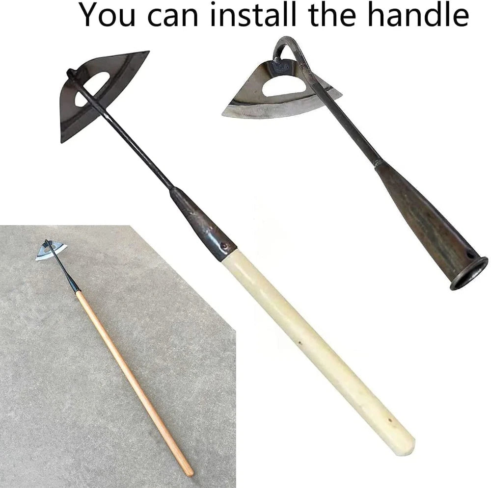 Gardening Tools Hollow Hoe, All-Steel Hardened Hollow Hoe, Sharp Edge Garden Wee