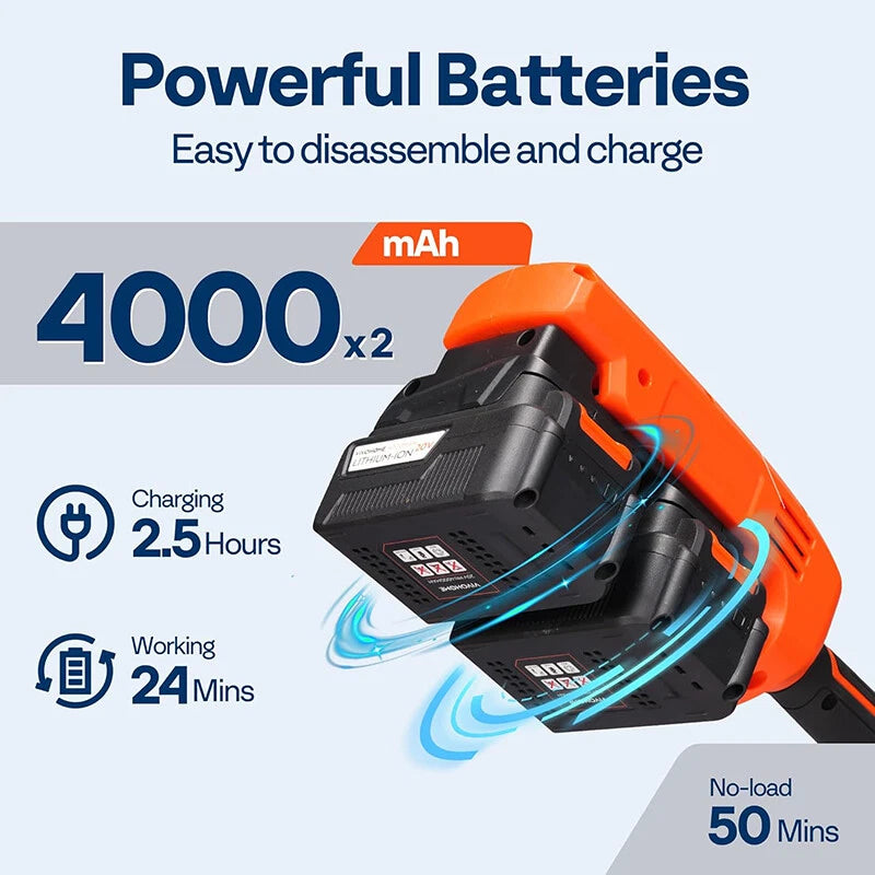 17'' Cordless Snow Shovel 40V Battery Powered Electric Snow Blower 4.0Ah Battery