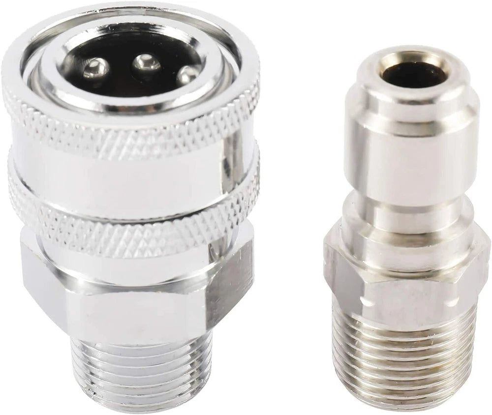 Steel High Pressure Washer Ball Valve Kit, 3/8 Inch Quick Connect 4500 PSI