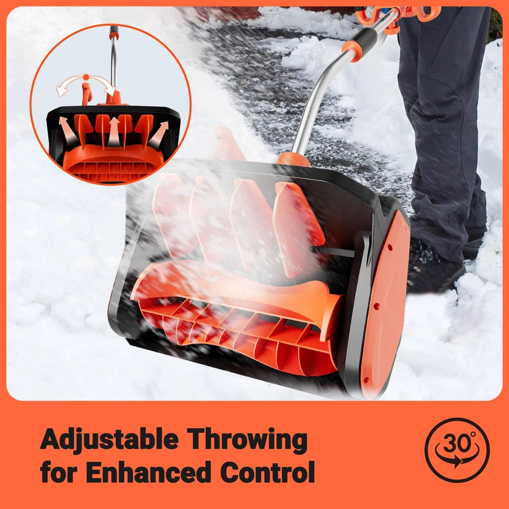 Cordless Snow Shovel, 48V | 17-Inch Cordless Snow Blower, Battery Snow Blower...