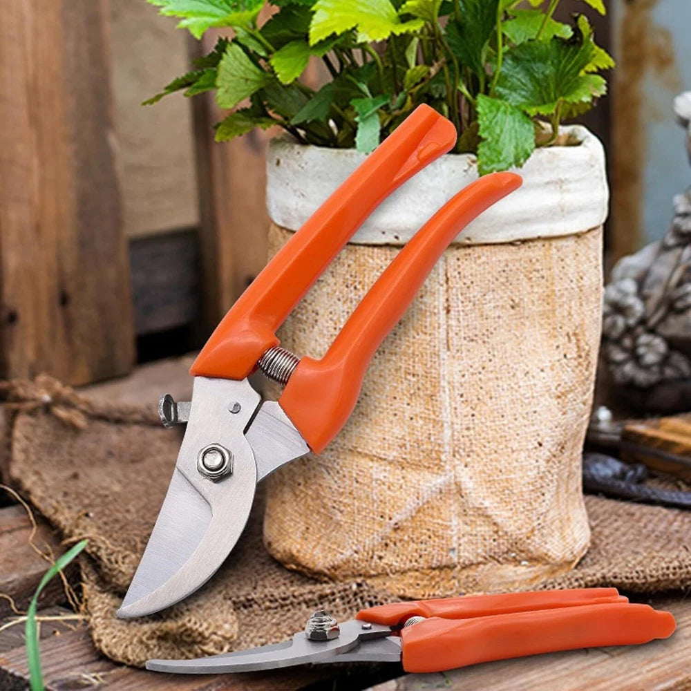 2 Garden Pruning Shears 7" Inch Gardening Scissors Clippers Flower Tools Plants