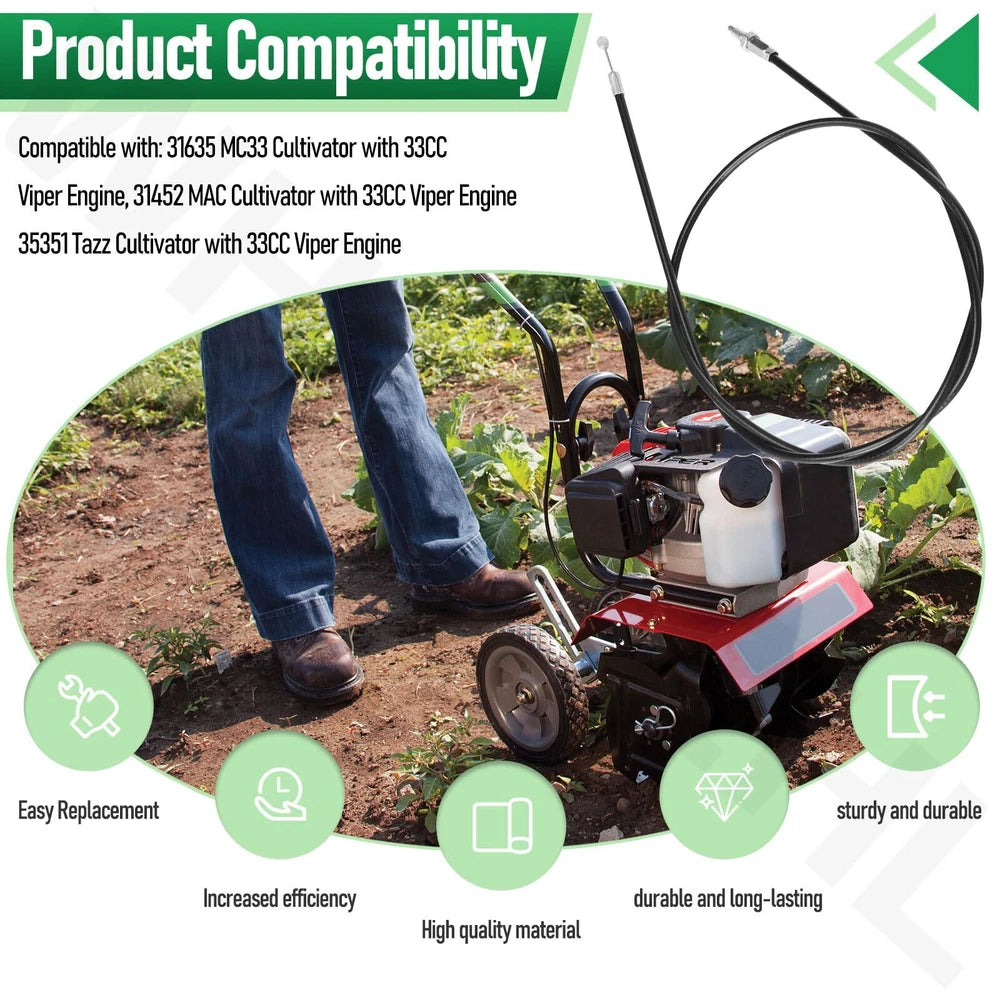 14645 Throttle Cable for Earthquake/Viper Mini-Tiller/Cultivator MC43 Series