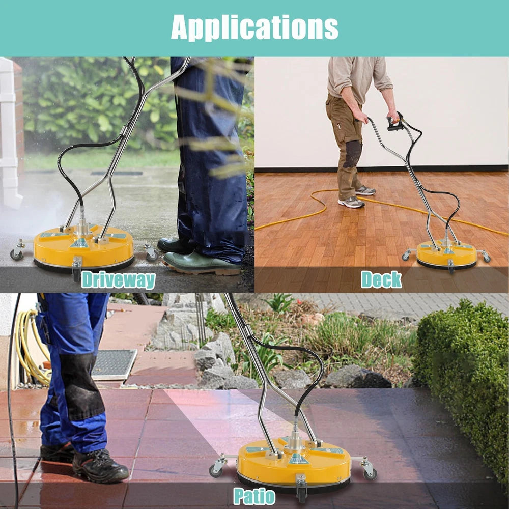 20'' Pressure Washer Surface Cleaner, Surface Cleaner Dual Handle, Power Wash...