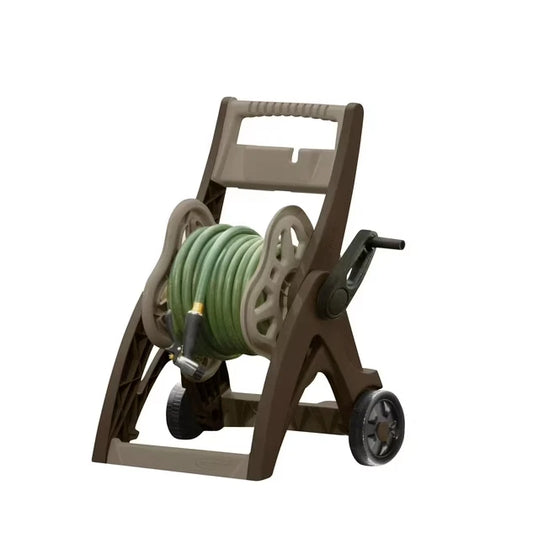 175 ft. Hosemobile Hose Reel Cart, Leader hose included, Gray and Taupe