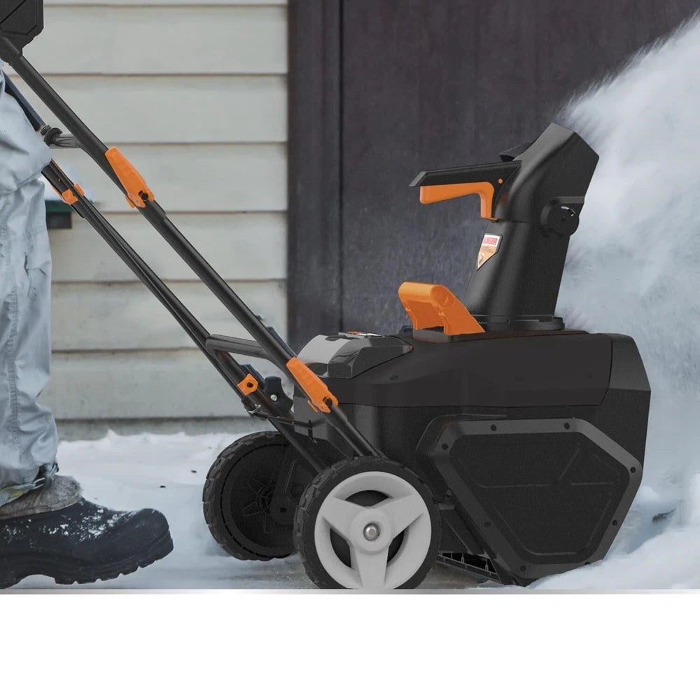 Cordless Snow Blower Power 40V 20" Share W/ Brushless Motor Batteries & Charge