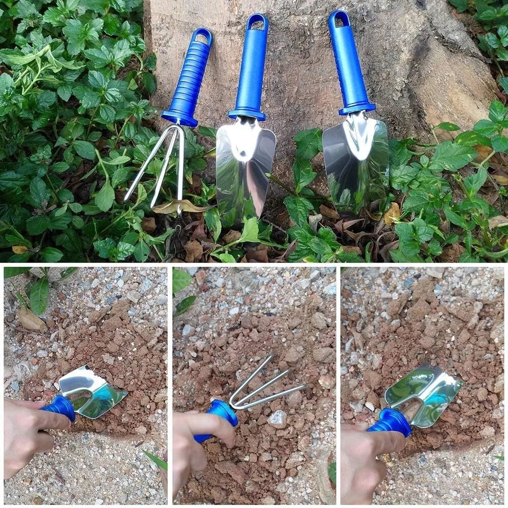 Gardening Tools Set of 10 - Complete Garden Tool Kit for Indoors & Outdoors