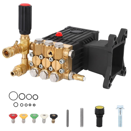 Pressure Washer Pump 4000PSI 4.4GPM 1" Shaft Horizontal Fit for Honda GX340 Etc.