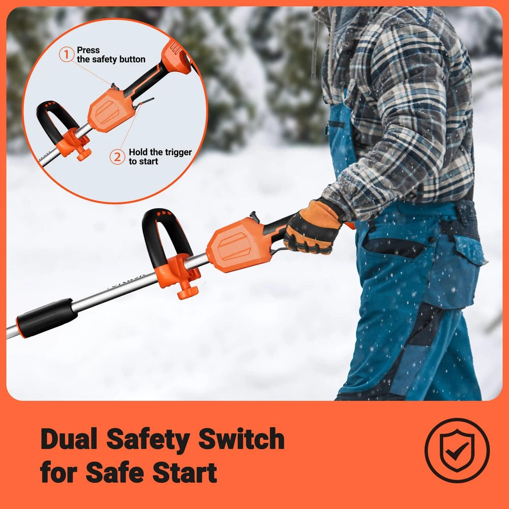 Cordless Snow Shovel, 48V | 17-Inch Cordless Snow Blower, Battery Snow Blower...