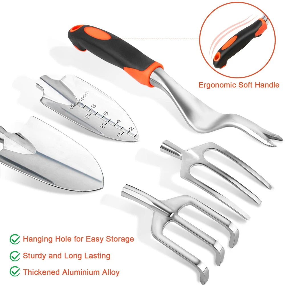 Garden Tools Set 8 Piece Gardening Tools Set with Non Slip Ergonomic Handle H...