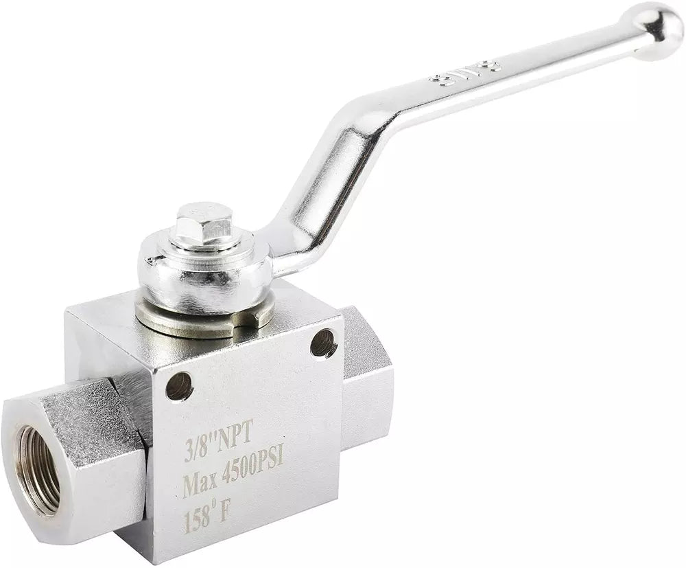 Steel High Pressure Washer Ball Valve Kit, 3/8 Inch Quick Connect 4500 PSI