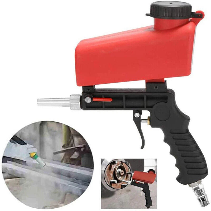 2 X Portable Handheld Air Compressor Speed Sand Gun Blaster Sand Blasting 1/4 in