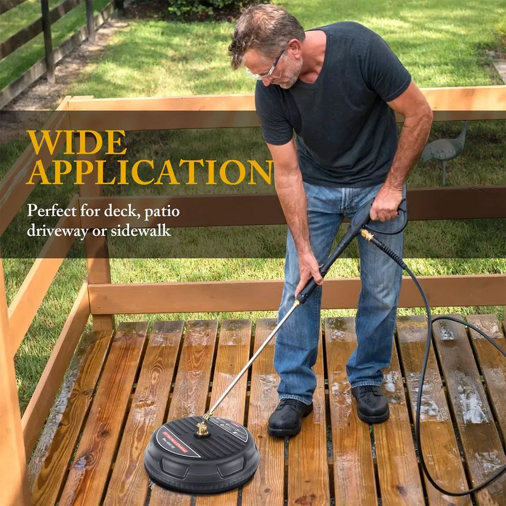 15 Inch Pressure Washer Surface Cleaner 4000PSI Power Washer Attachment for Deck
