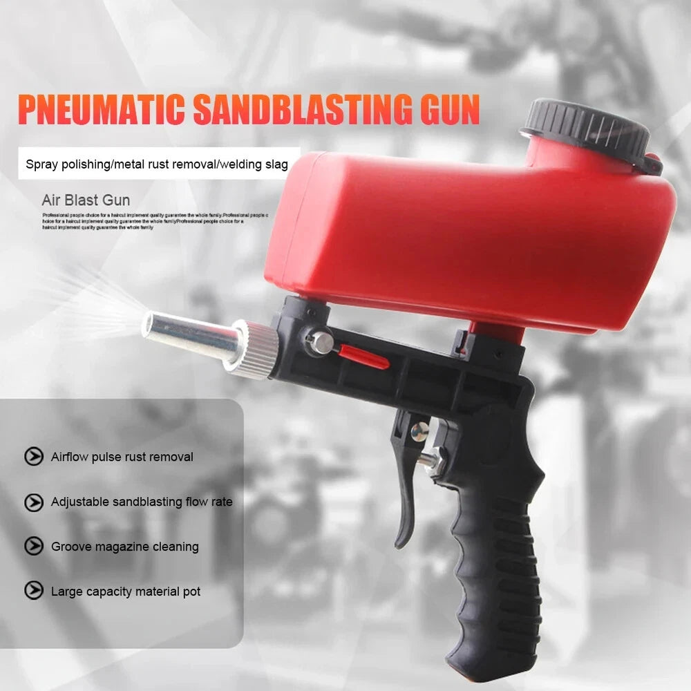 2 X Portable Handheld Air Compressor Speed Sand Gun Blaster Sand Blasting 1/4 in