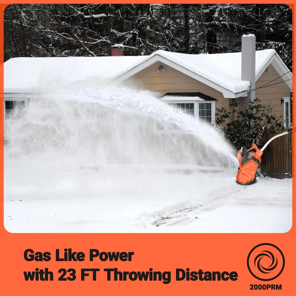 Cordless Snow Shovel, 48V | 17-Inch Cordless Snow Blower, Battery Snow Blower...