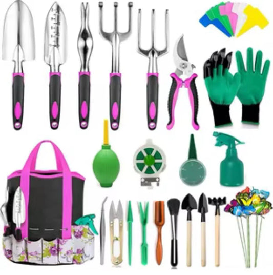 AOKIWO 51 PCS Garden Tools Set Succulent Tools Set Heavy Duty Aluminum……