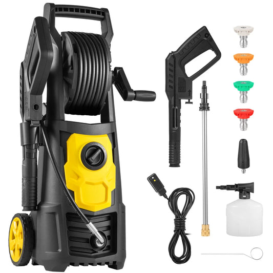 Electric High Pressure Washer 2000PSI 1.65GPM Power Washer With Hose Reel