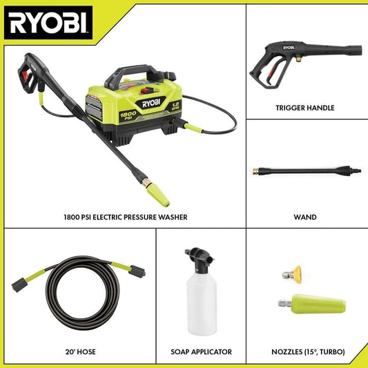 NEW! 1800 PSI 1.2 GPM Cold Water Corded Electric Pressure Washer - Free Shipping