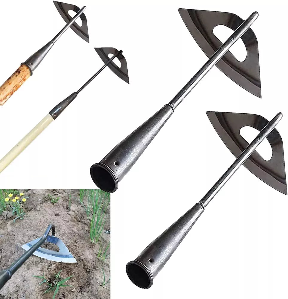 Gardening Tools Hollow Hoe, All-Steel Hardened Hollow Hoe, Sharp Edge Garden Wee