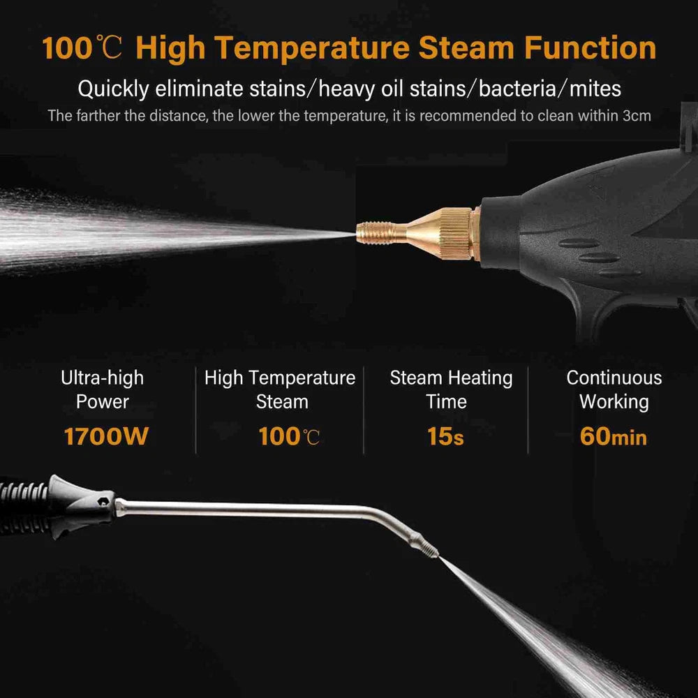 1700W High Temperature Steam Vacuum Cleaner Commercial High Pressure Washer Kit