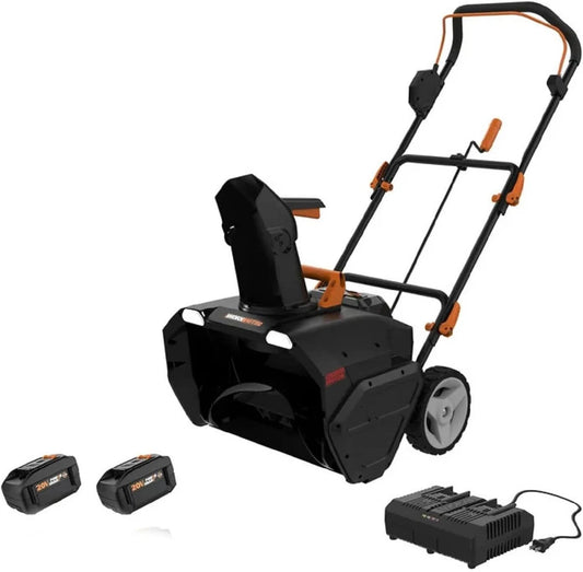 Cordless Snow Blower Power 40V 20" Share W/ Brushless Motor Batteries & Charge