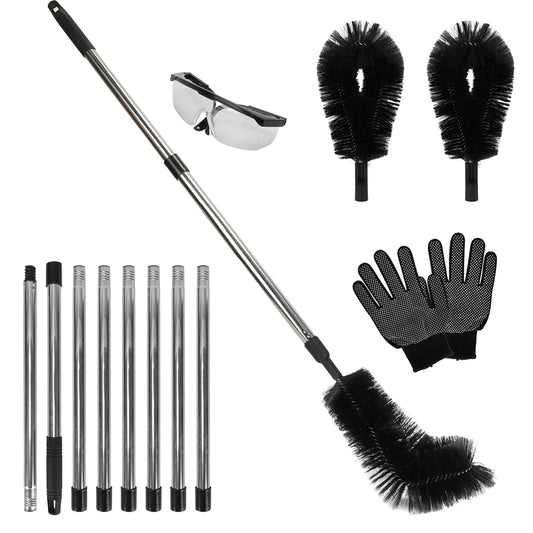 Extendable Gutter Cleaning Brush Telescoping Handle Rain Gutter Cleaner Portable