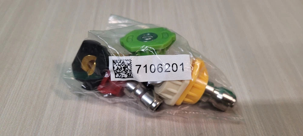 SET OF 5 POWER WASHER NOZZLE TIPS 3.2 1/4 QUICK CONNECT QC-M FOR SIMPSON/DEWALT+